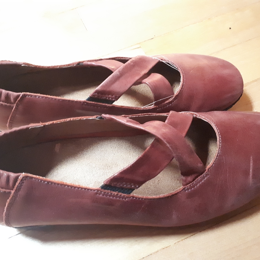 Red ballerina shoes